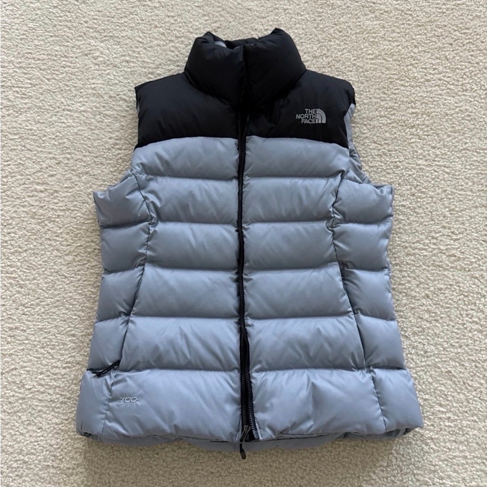 The North Face Women's Black and Gray Puffer Vest